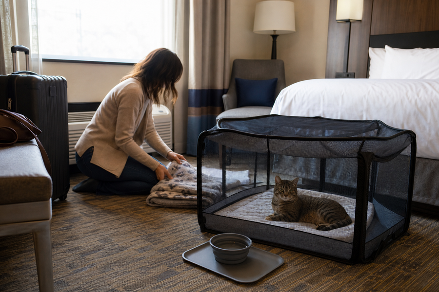 How to Set Up a Cat-Friendly Hotel Room After a Road Trip