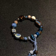 Midnight Orbit Ceramic Bead Bracelet