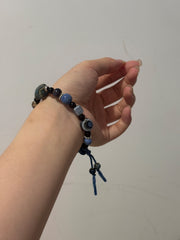 Midnight Orbit Ceramic Bead Bracelet