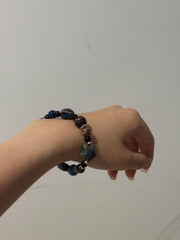 Midnight Orbit Ceramic Bead Bracelet