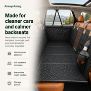 Waterproof scratch-resistant dog car seat cover for muddy paws and claws