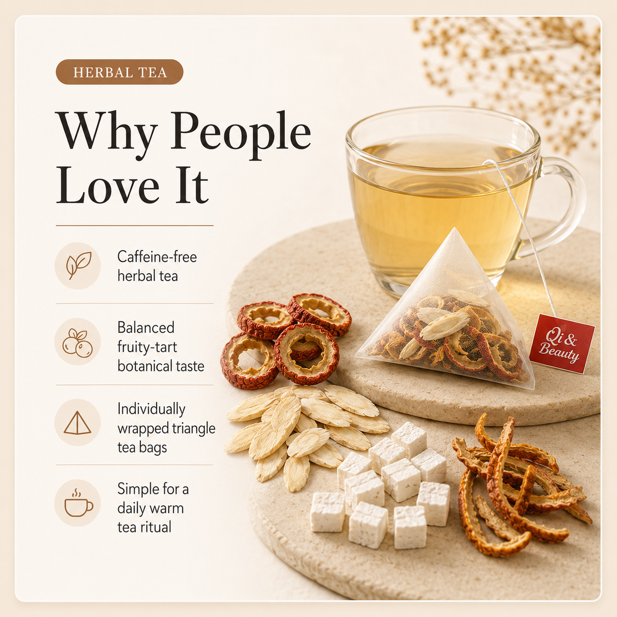 Astragalus Poria Hawthorn Tangerine Peel Herbal Tea Bags