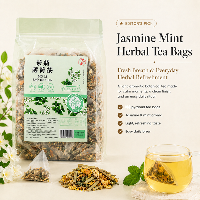 Jasmine Mint Herbal Tea Bags | Caffeine-Free Floral Mint Tea