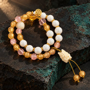 Golden Vigil double-wrap bead detail