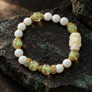Verdant Counsel bracelet celadon and white bead detail
